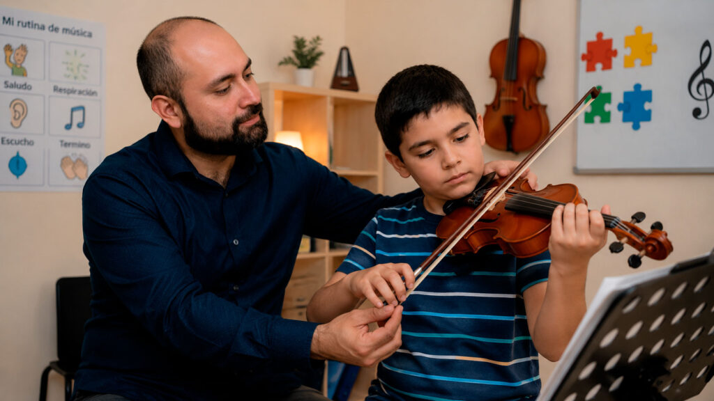 clases de violin autista cancun 1